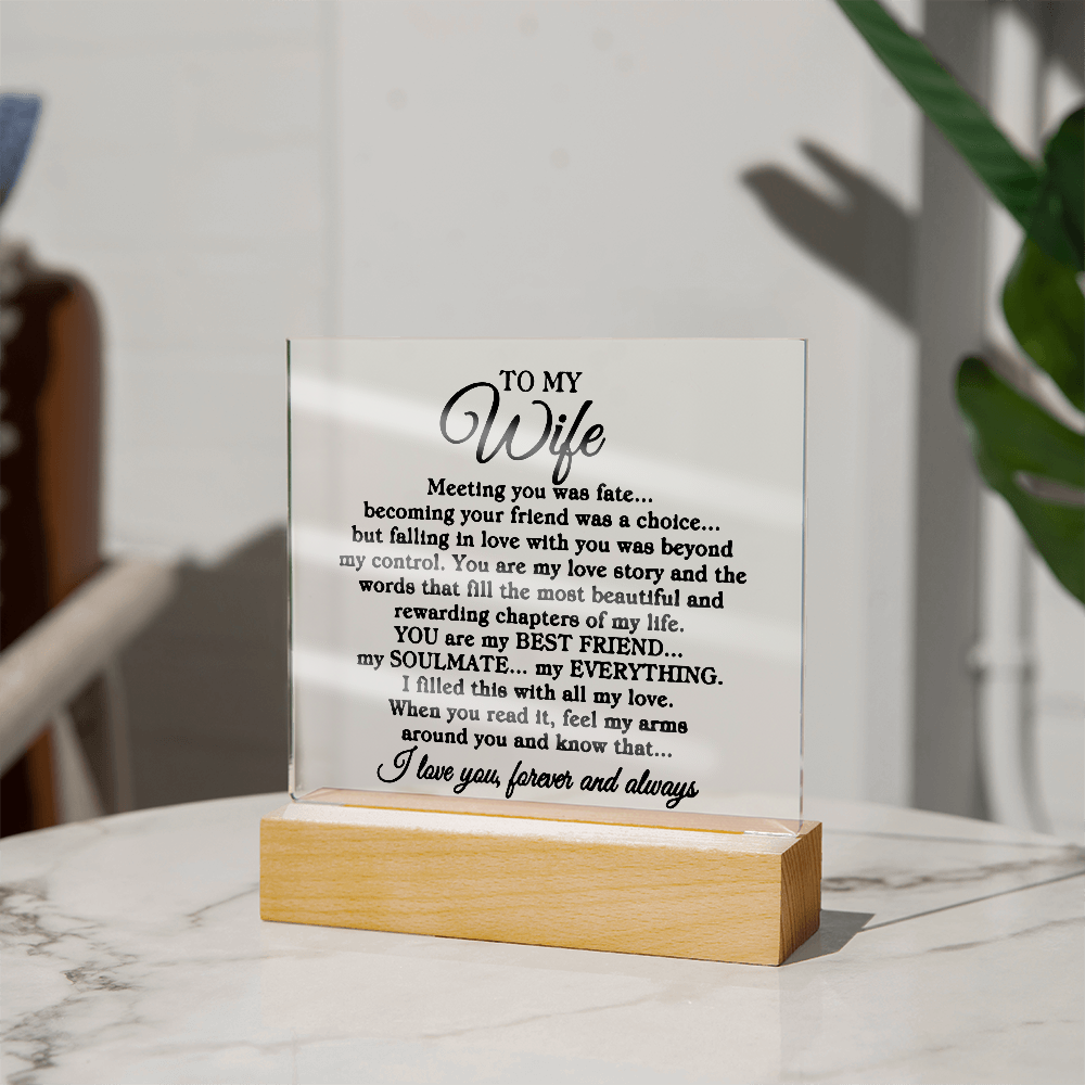 To My Wife | Acrylic Square Plaque