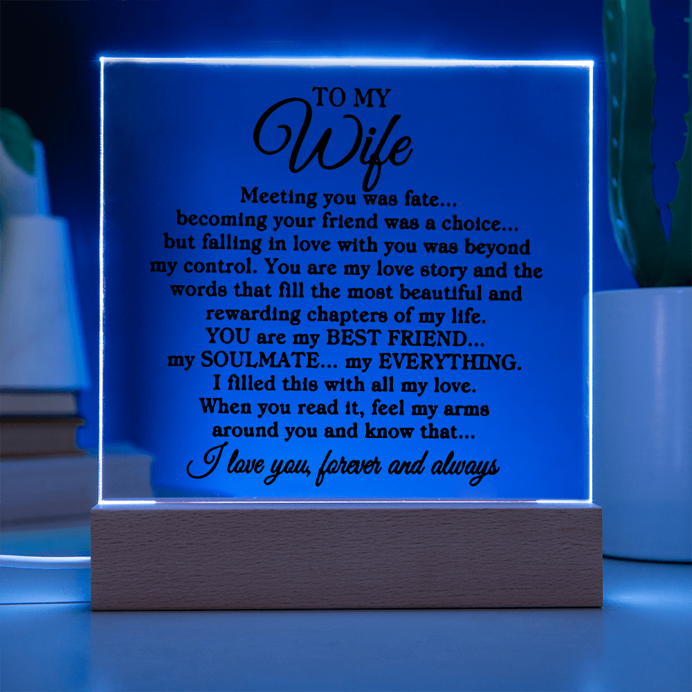 To My Wife | Acrylic Square Plaque