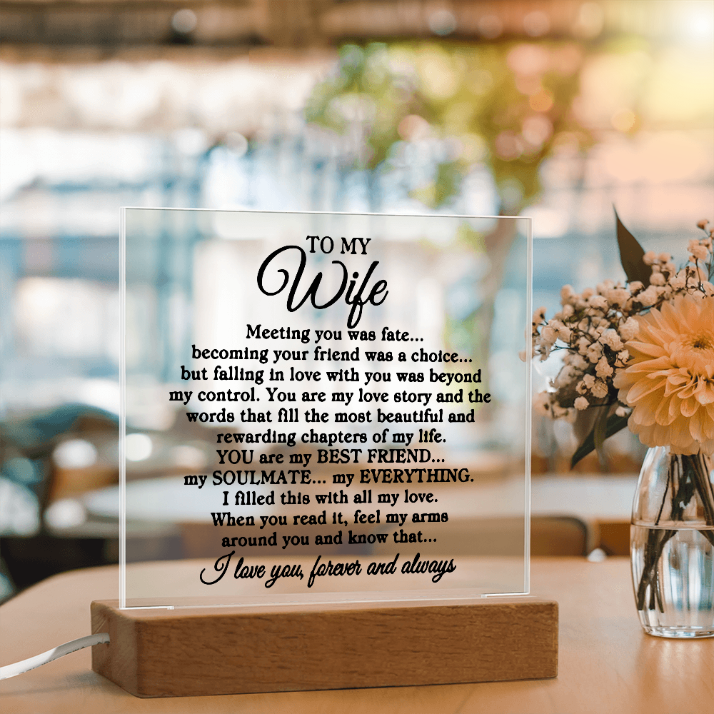 To My Wife | Acrylic Square Plaque