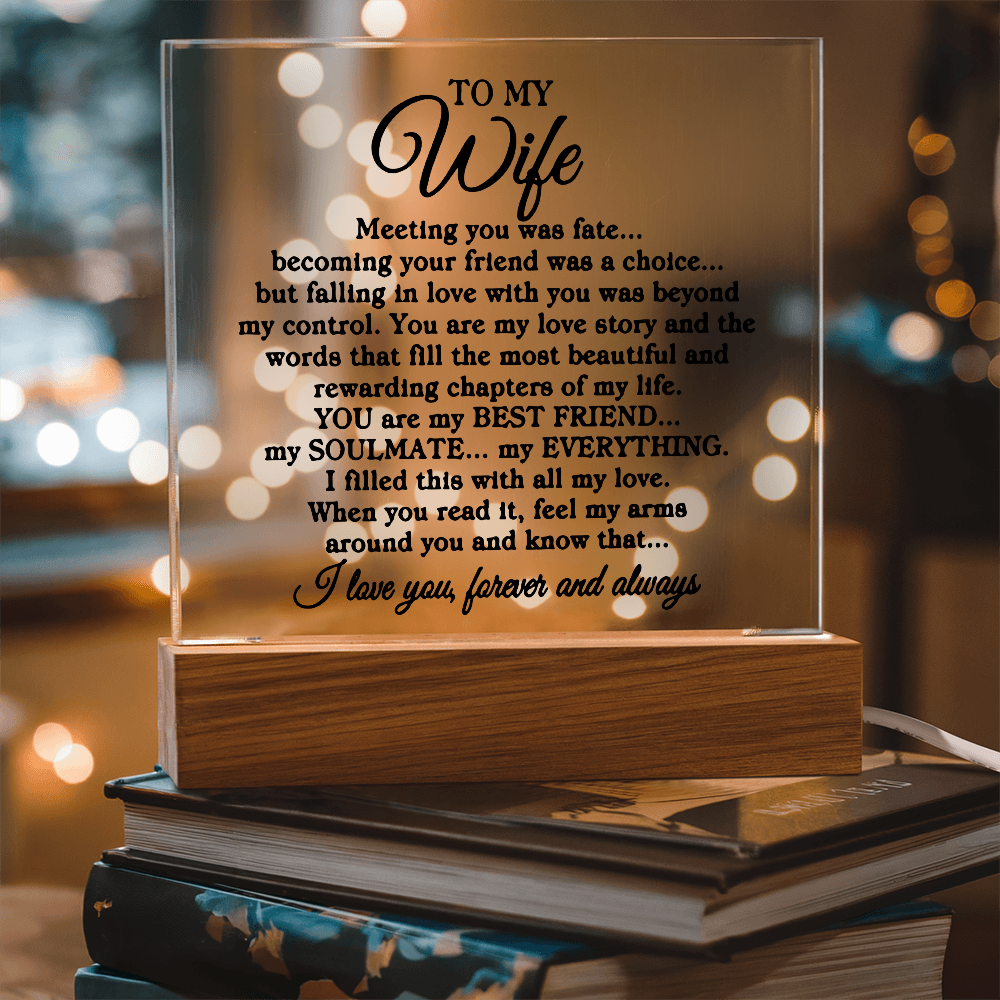 To My Wife | Acrylic Square Plaque