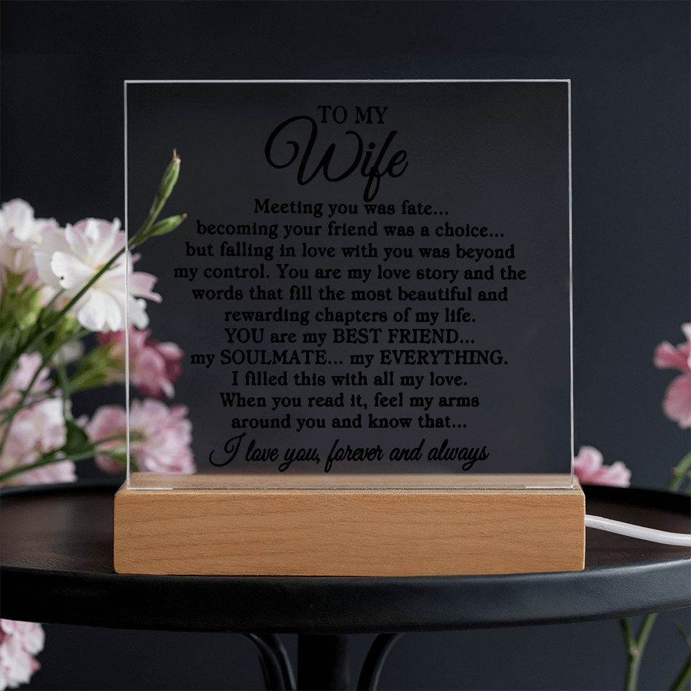 To My Wife | Acrylic Square Plaque