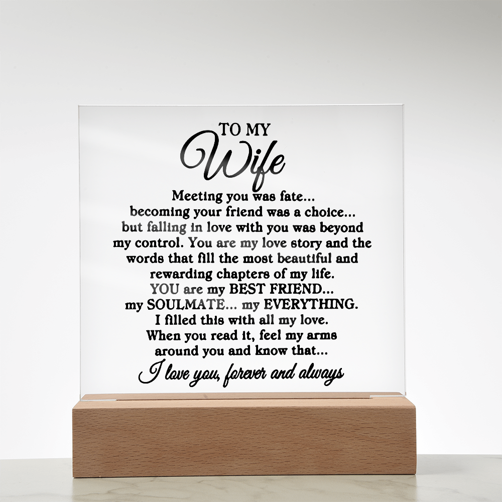 To My Wife | Acrylic Square Plaque
