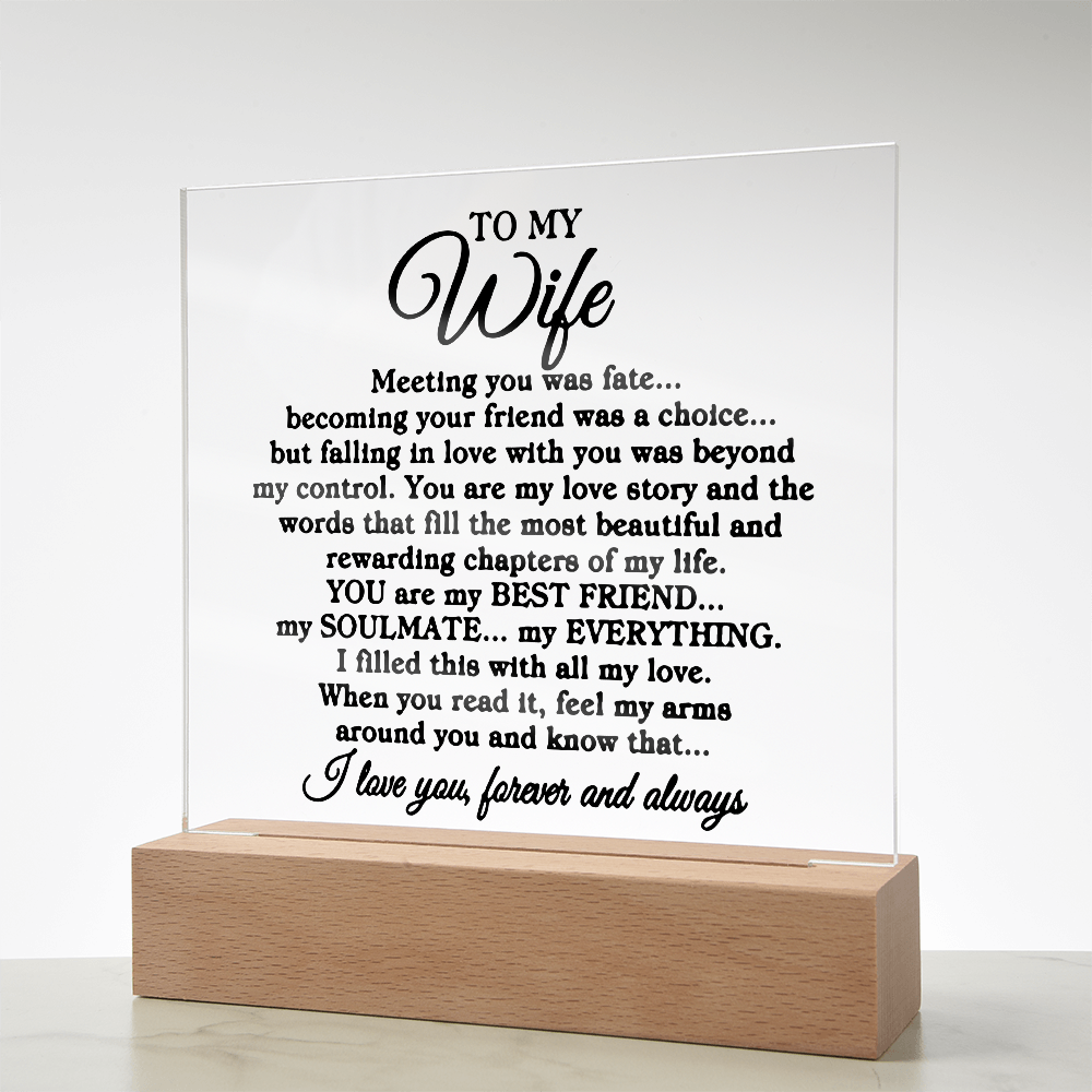 To My Wife | Acrylic Square Plaque