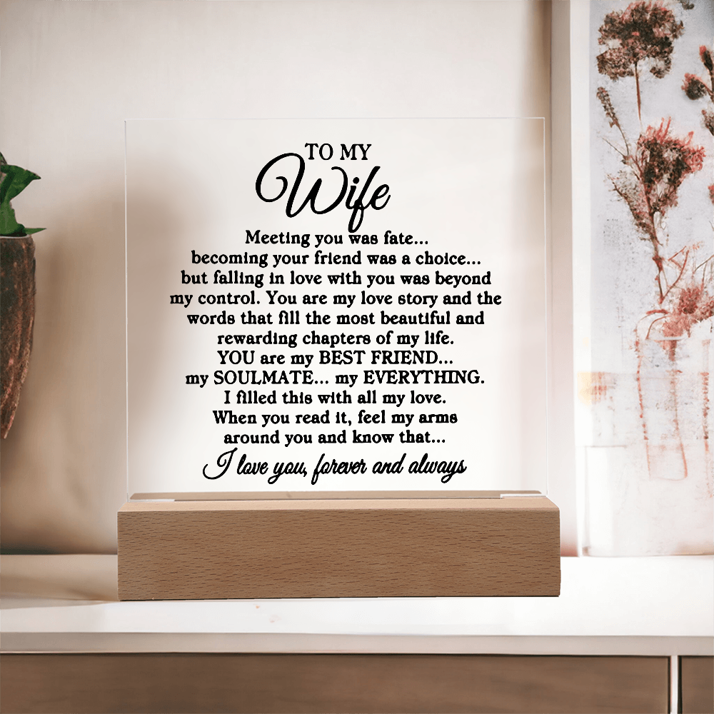 To My Wife | Acrylic Square Plaque
