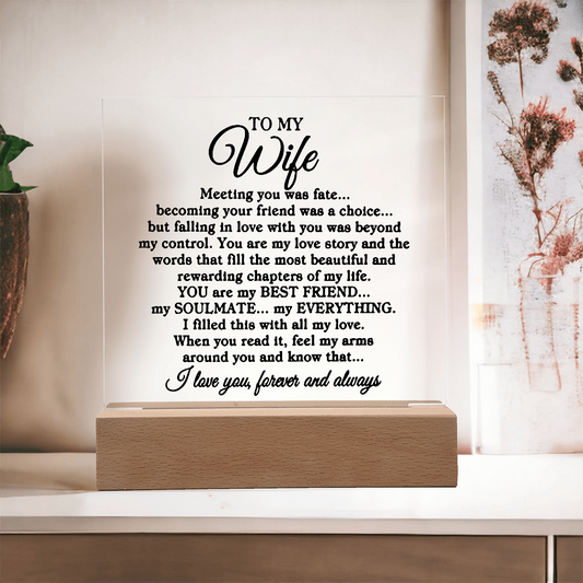 To My Wife | Acrylic Square Plaque