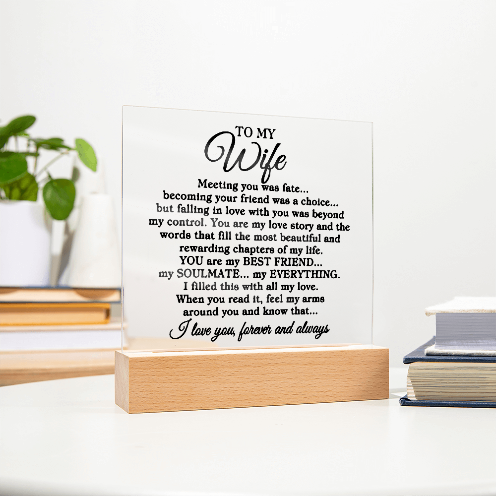 To My Wife | Acrylic Square Plaque