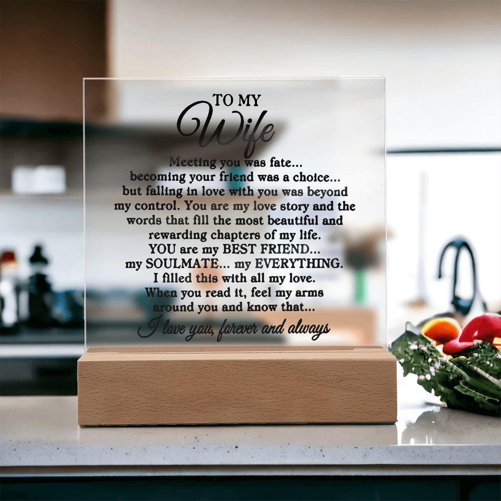 To My Wife | Acrylic Square Plaque