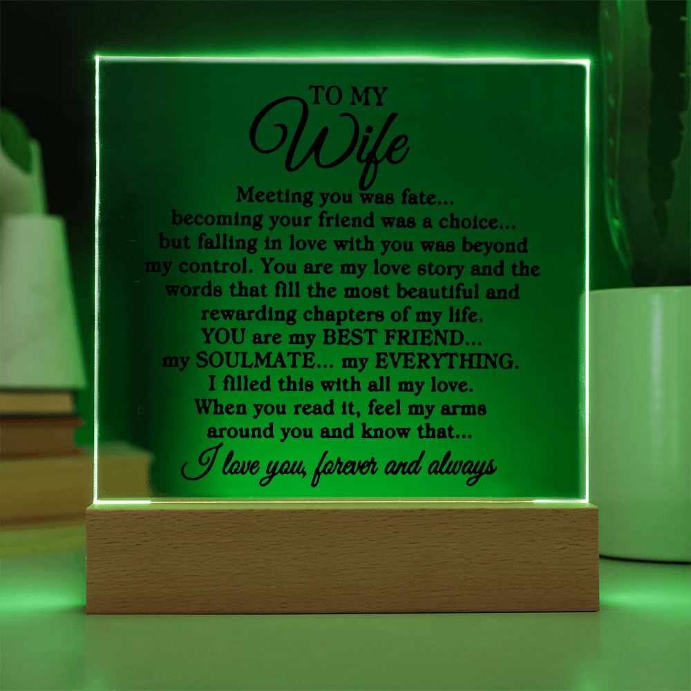 To My Wife | Acrylic Square Plaque