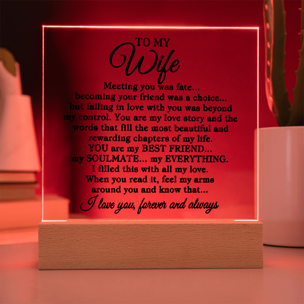 To My Wife | Acrylic Square Plaque
