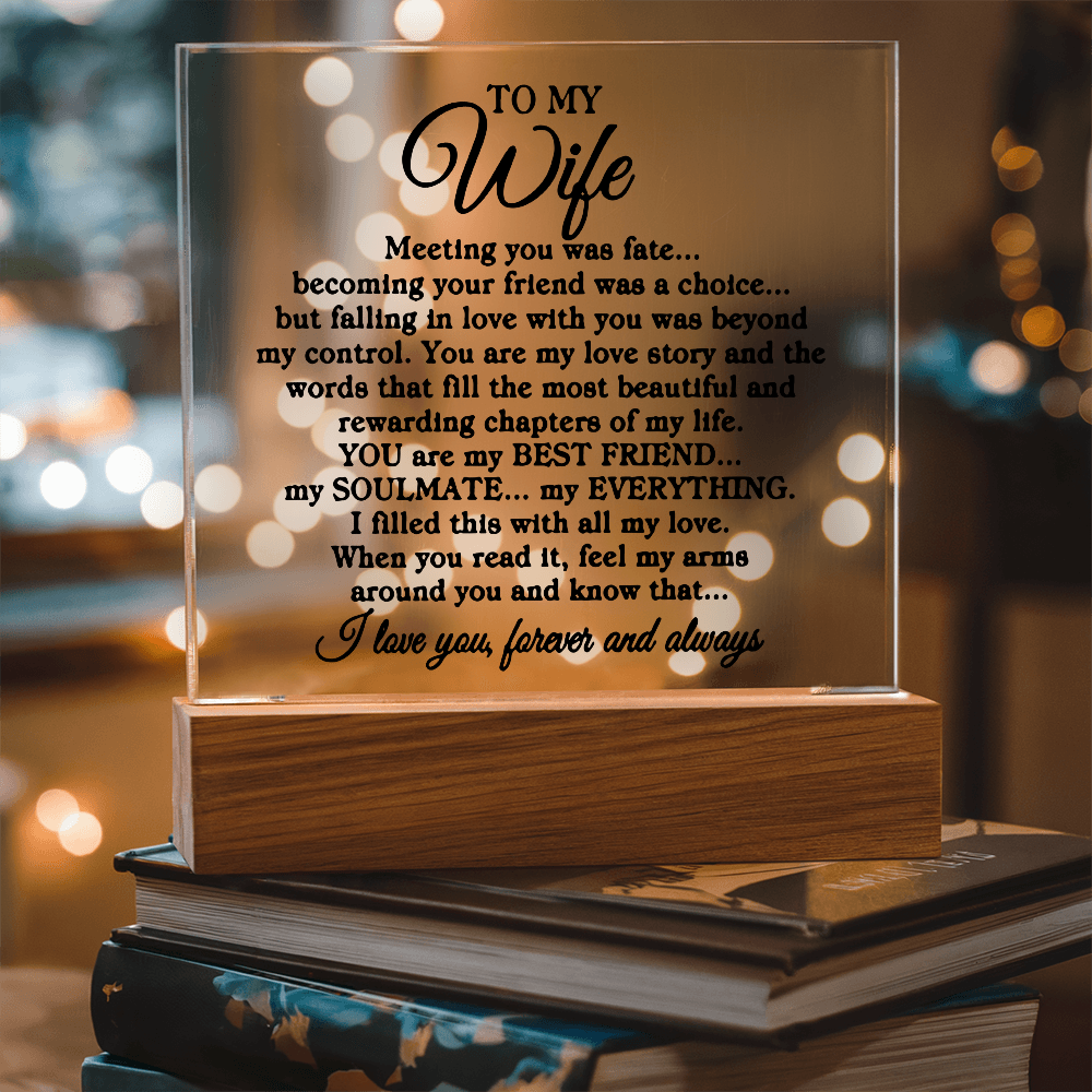 To My Wife | Acrylic Square Plaque