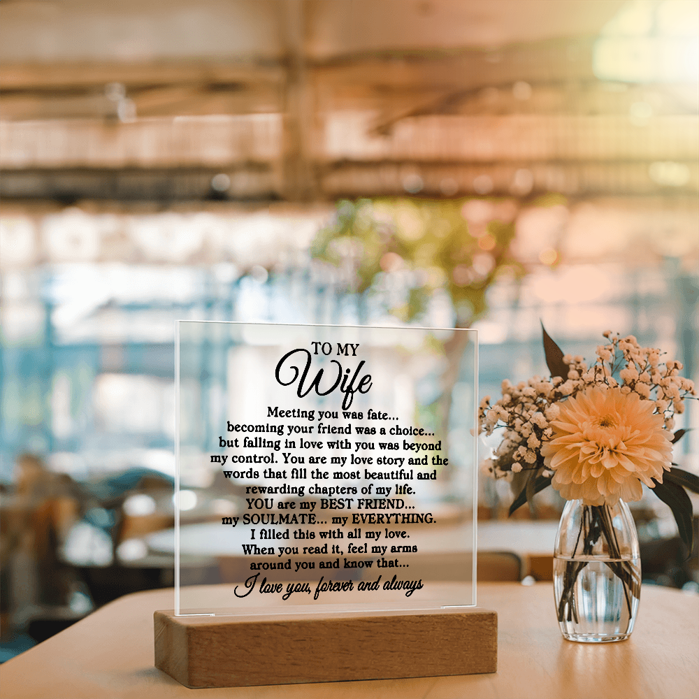 To My Wife | Acrylic Square Plaque