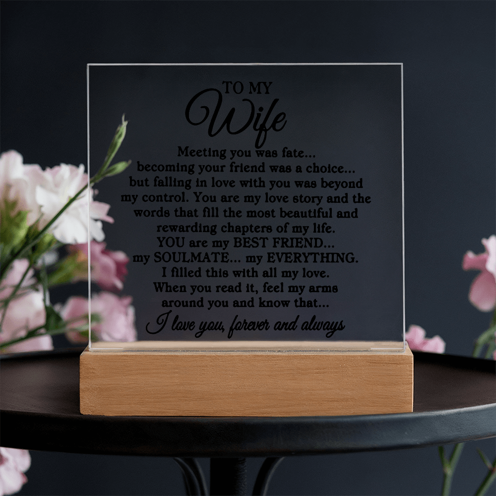 To My Wife | Acrylic Square Plaque